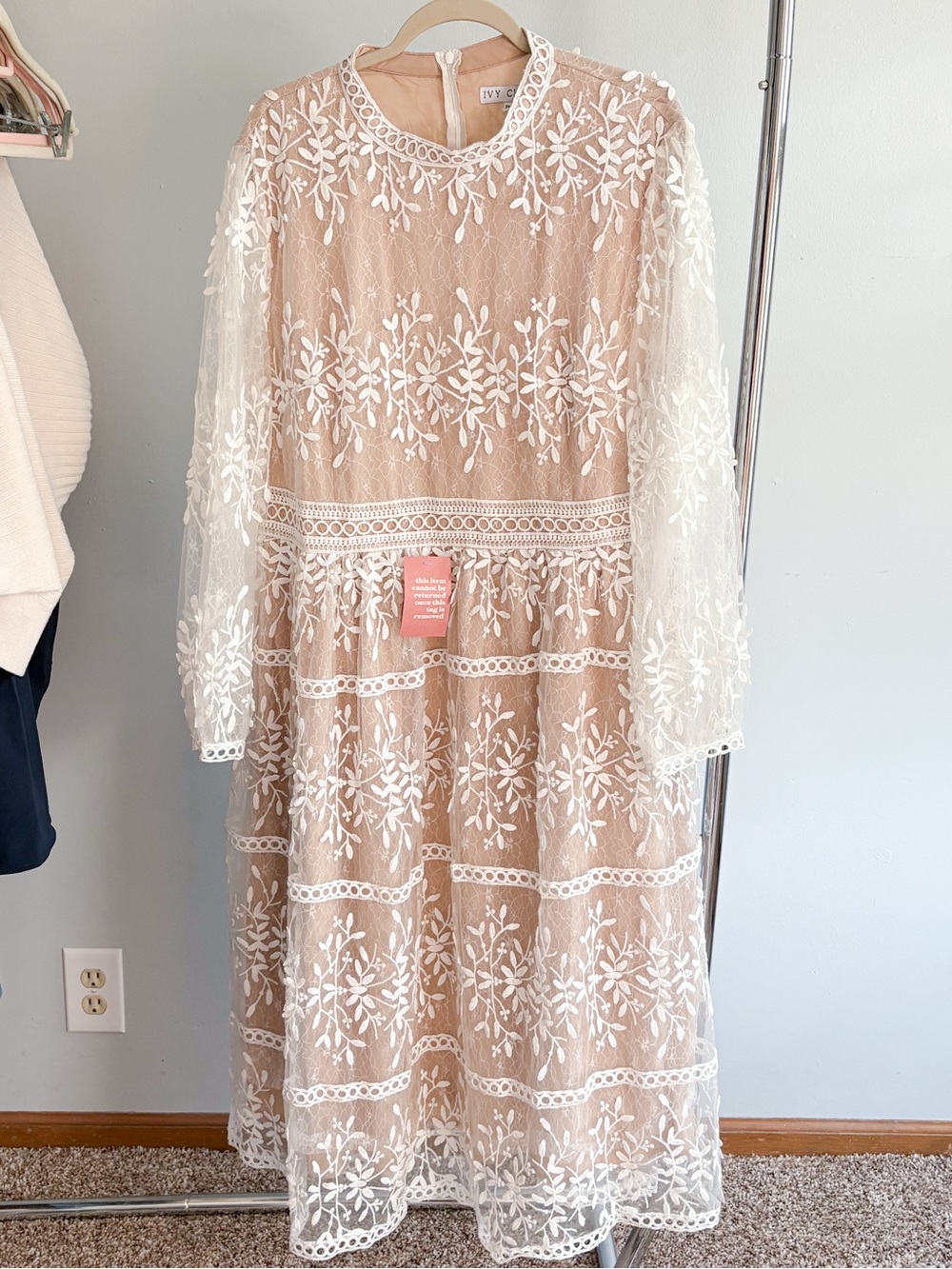 Ivy City Co Sicily Dress in Champagne Lining 2X - Picture 3 of 7